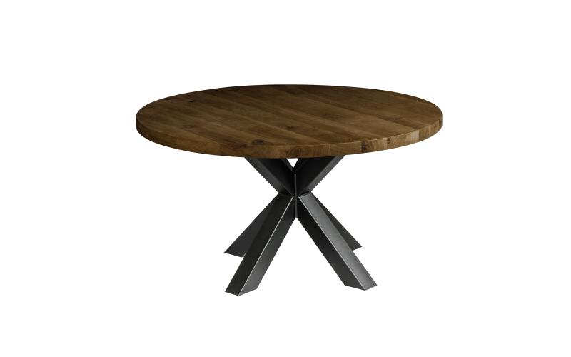 Ronde eiken eettafel 40 mm &ndash; zelf samenstellen